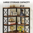 Tribesigns 7-Shelf Corner Bookshelf by Axyaa - Modern 7-Tier Corner Storage Display