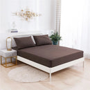 Axyaa Soft Fitted Sheet Set, Solid Color, Single Double Bed Sheet & Pillowcases