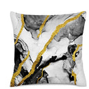 Axyaa Gold Marbled Abstract Pillow Covers for Sofa, Bedroom & Car