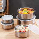 Axyaa Stainless Steel Sealed Food Bowl Set for Fresh Storage & Portability