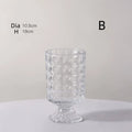 Axyaa Red Glass Vase for Stylish Living Room Decor, Elegant Hydroponic Flower Arrangement