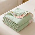 Axyaa Cotton Gauze Throw Blanket, AB Side Towel for Home, Travel & Kids