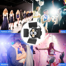 Axyaa 120W COB LED Par Lights with Barndoors for Stage, DJ Party, Theater