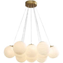 Axyaa Modern Opal White Sphere Pendant Light - Ideal for Home, Hotel, and Indoor Decor