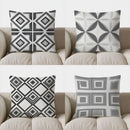 Geometric Square Design Throw Pillow Cover by Axyaa
