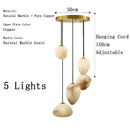 Axyaa Natural Marble Bedroom Chandelier - Designer Spanish Lighting for Restaurant, Hotel & Home