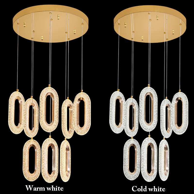 Axya Gold LED Chandelier for Home Decor and Lighting