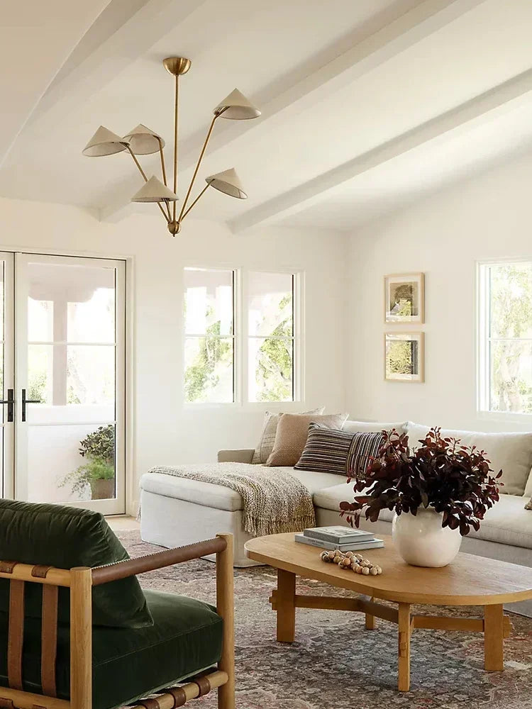 Axyaa Wabi Sabi Cloth Ceiling Pendant Chandelier for Living Room Decor