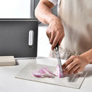 Axyaa Marble-Patterned Double-Sided Chopping Board Set with Stand