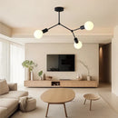 Axyaa Black Modern 3-Light Chandelier for Living Room, Bedroom, and Kitchen