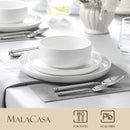 Axyaa 12/24 Piece Ceramic Dinnerware Set for 4 with Plates and Bowls