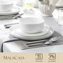 Axyaa 12/24 Piece Porcelain Dinnerware Set for 4, Plates and Bowls, Tableware Service