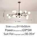 Axyaa Gold Black LED Chandelier Branch Shaped Decor Lighting