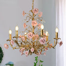 Axyaa Vintage Rose Flower Pendant Lamp for Dining Room and Bedroom