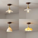 Axyaa LED Glass Ceiling Lamp Modern Yellow Lighting for Home Restaurant Hallway