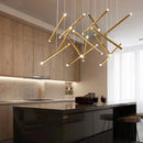 Axyaa Modern Round Tube LED Chandelier for Home Interior Lighting