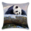 Axyaa Panda Cartoon Cushion Cover – 45x45cm Polyester Throw Pillowcase for Home Decor