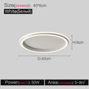 Axyaa Modern Round LED Ceiling Lamp - Minimalist Bedroom Study All Room Lighting