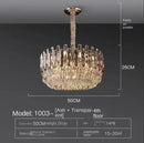 Axyaa Nordic Gold Crystal Ceiling Chandelier: Luxury LED Lighting for Home Decor