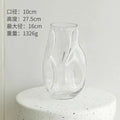 Axyaa Nordic Minimalist Special-Shaped Stained Glass Vase for Modern Home Decor