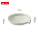 Axyaa Ceramic Shaped Plate Set for Dipping, Fruit Salad, Sashimi, and Soup Plates