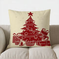 Axyaa Deer & Snowflakes Christmas Throw Pillow Cover - Sofa, Bedroom, Car - Cushion Cover
