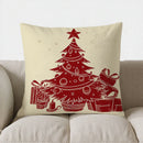 Axyaa Deer & Snowflakes Christmas Throw Pillow Cover - Sofa, Bedroom, Car - Cushion Cover