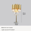Axyaa Crystal Table Lamp 3000K E14 Bulb for Bedside Office Decoration