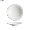 Axyaa Small Foot Ceramic Bowl Set for Salad, Soup, Noodles, Sashimi - Restaurant Tableware