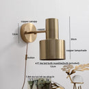 Axyaa Modern Copper LED Wall Lamp with Pull Chain Switch
