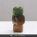 Axyaa Geometric Square Gradient Glass Vase for Flowers and Terrariums