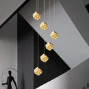 Axyaa Crystal Chandeliers for Hall, Staircase, Indoor Lighting, Living Room - Modern Ceiling Lamps