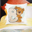 Axyaa Cartoon Bear Alphabet Print Cushion Cover - Children's Room Decor