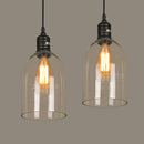 Axyaa Glass Edison Pendant Lamp in Retro Loft Style Industrial Lighting