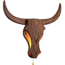 Axyaa Wooden Animal Head Wall Light, Modern Nordic Bull Elephant Lamp for Home Decor