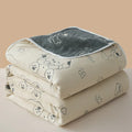 Axyaa Cotton Gauze Throw Blanket, AB Side Towel for Home, Travel & Kids