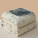 Axyaa Cotton Gauze Throw Blanket, AB Side Towel for Home, Travel & Kids