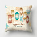 Axyaa Islamic Eid Mubarak Ramadan Cushion Cover for Muslim Home Decor