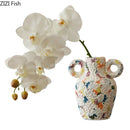 Axyaa Minimalist Pottery Vase for Table Decor and Flower Arrangement