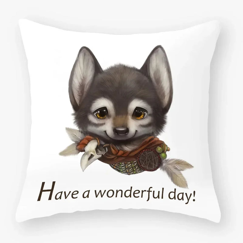 Axyaa Cartoon Animal Cushion Cover 45*45cm