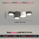 Axyaa LED Ceiling Light: Black White Circular Combination for Living Room, Kitchen, Dining Area