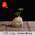 Axyaa Zen Stone Ceramic Vase Planter for Living Room Table & Pothos