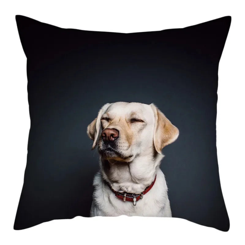 Axyaa Cat Dog Pet Polyester Pillow Cover Cushion Cover Home Sofa Decor 45x45cm