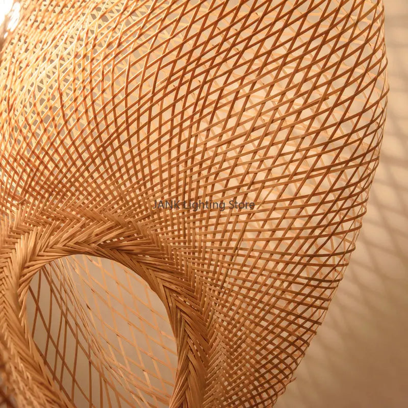 Axyaa Bamboo Wicker Suspension Lamp for Indoor Lighting