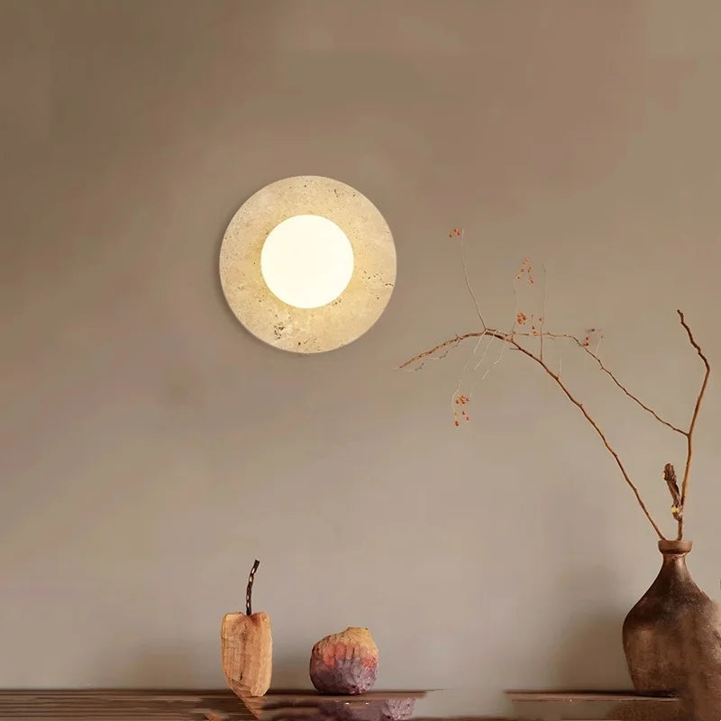 Axyaa White Glass Ball LED Wall Light for Home Interior Design