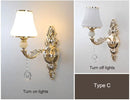 Axyaa Glass Crystal Wall Lamp for Bedroom, Living Room, Dining Room, Corridor Lighting
