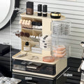 Axyaa Makeup Organizer: Multi-layer Cosmetic Storage Box with Dust-proof Drawers