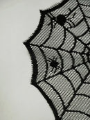 Axyaa Halloween Spider Web Lace Placemats for Gothic Party Table Decor