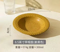 Axyaa Ceramic Straw Hat Plate for Salad, Pasta & Western Dining