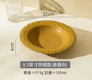 Axyaa Ceramic Straw Hat Plate for Salad, Pasta & Western Dining